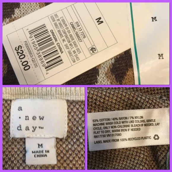 Leopard Print Sweater, sz M - Picture 2 of 5